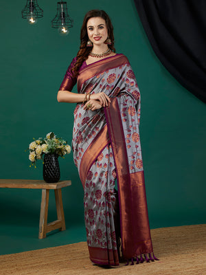 Banarasi Silk Saree With Blouse Piece