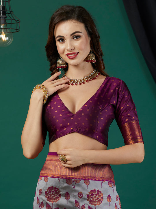 Banarasi Silk Saree With Blouse Piece