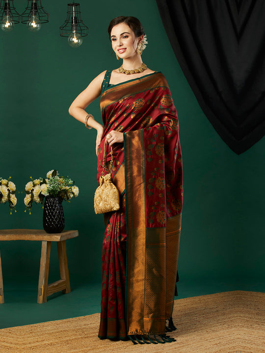 Banarasi Silk Saree With Blouse Piece