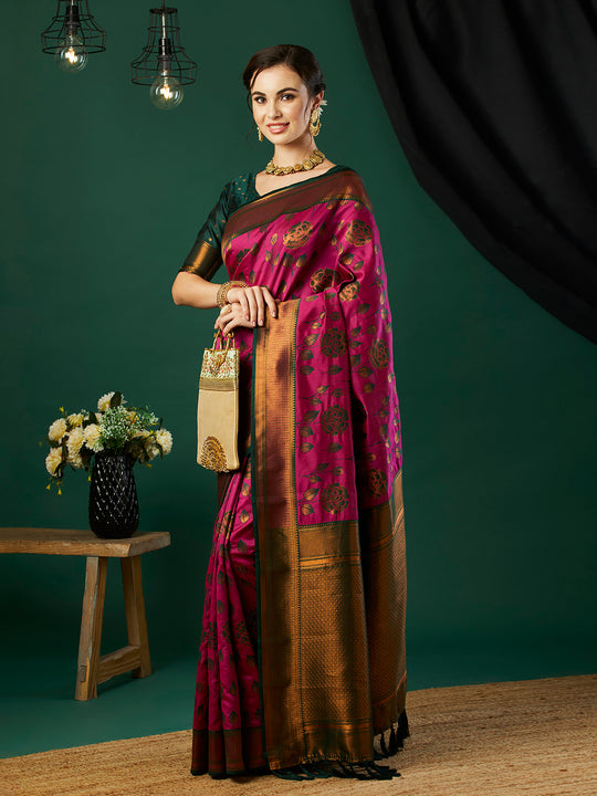Banarasi Silk Saree With Blouse Piece