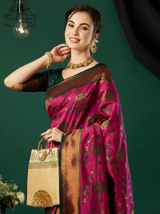 Banarasi Silk Saree With Blouse Piece