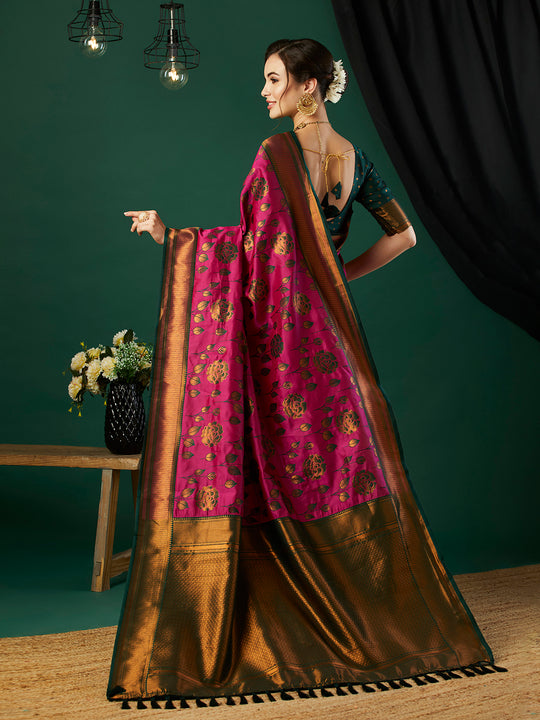 Banarasi Silk Saree With Blouse Piece