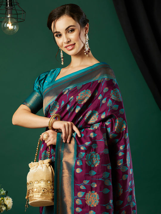 Banarasi Silk Saree With Blouse Piece