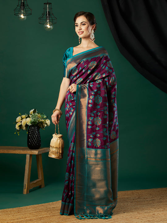 Banarasi Silk Saree With Blouse Piece