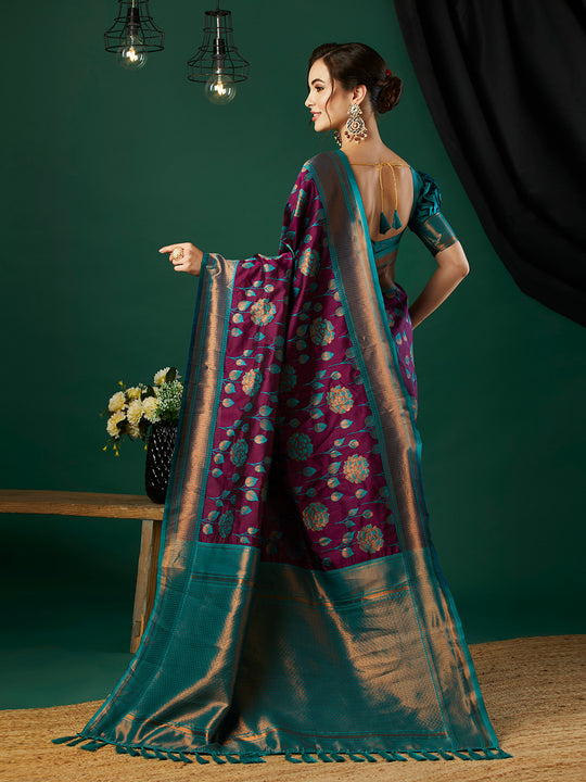 Banarasi Silk Saree With Blouse Piece