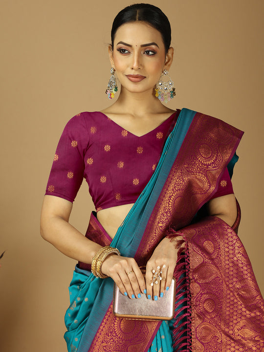 Banarasi Silk Saree With Blouse Piece