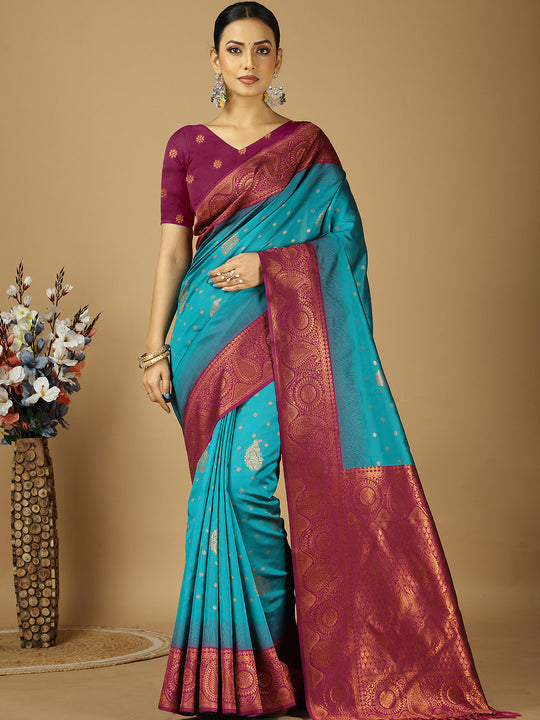Banarasi Silk Saree With Blouse Piece