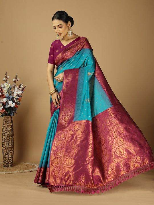 Banarasi Silk Saree With Blouse Piece