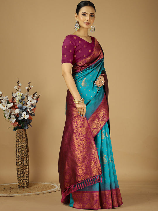 Banarasi Silk Saree With Blouse Piece