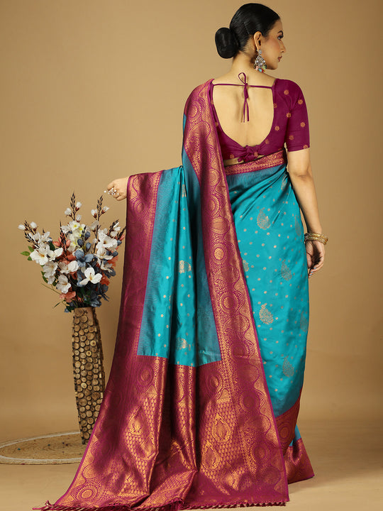 Banarasi Silk Saree With Blouse Piece