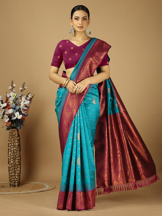 Banarasi Silk Saree With Blouse Piece
