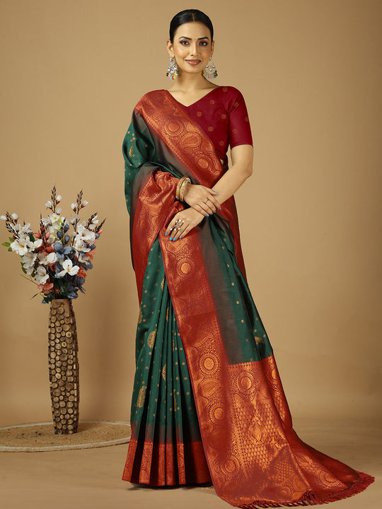 Banarasi Silk Saree With Blouse Piece