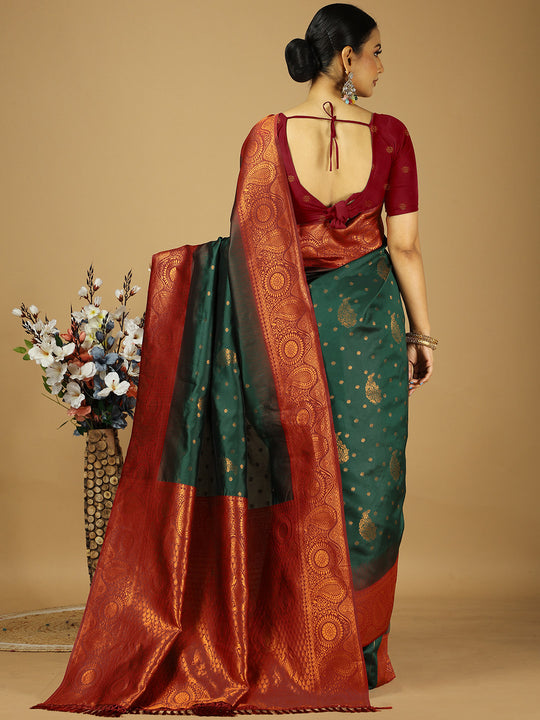 Banarasi Silk Saree With Blouse Piece