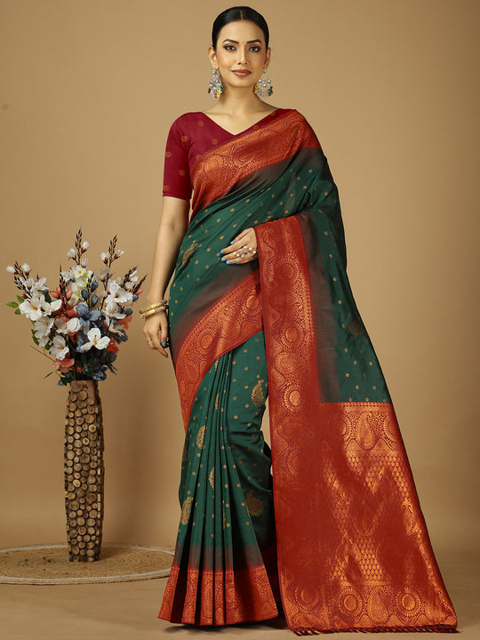 Banarasi Silk Saree With Blouse Piece