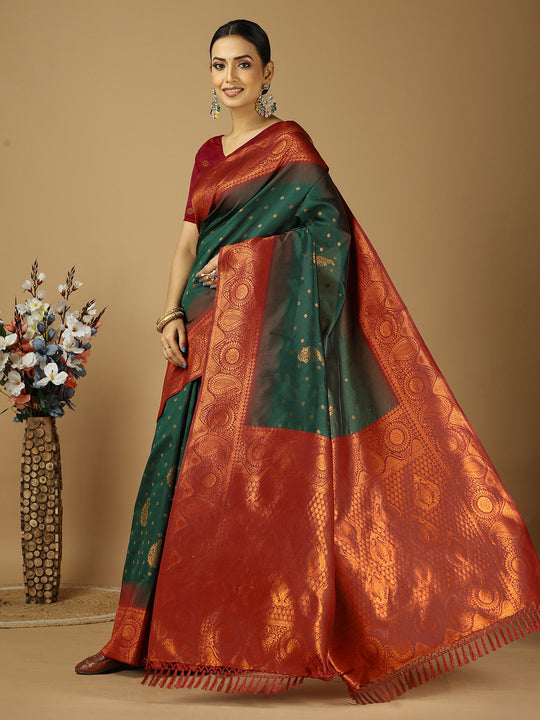 Banarasi Silk Saree With Blouse Piece