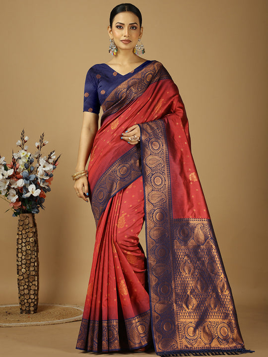 Banarasi Silk Saree With Blouse Piece