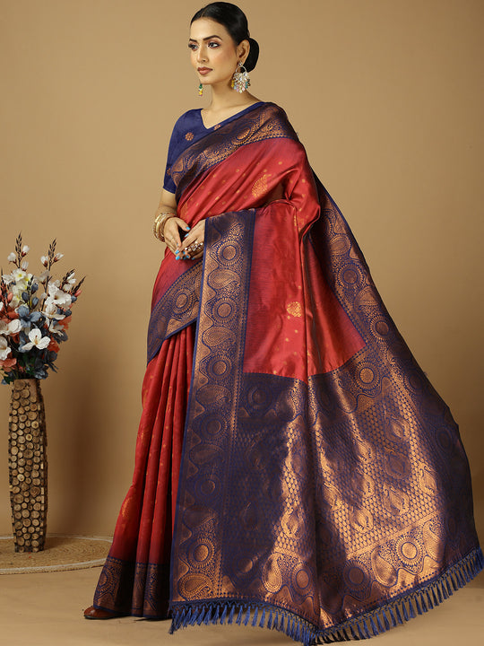 Banarasi Silk Saree With Blouse Piece