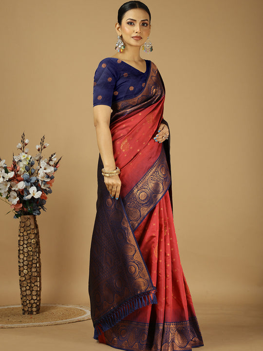 Banarasi Silk Saree With Blouse Piece