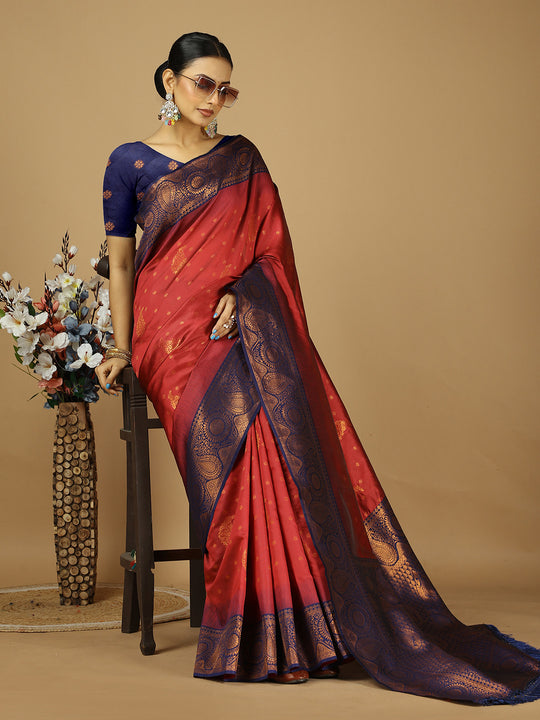 Banarasi Silk Saree With Blouse Piece
