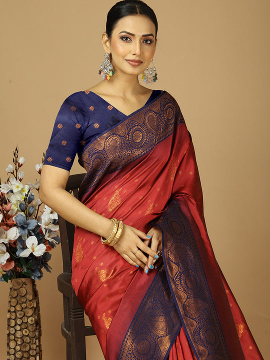 Banarasi Silk Saree With Blouse Piece