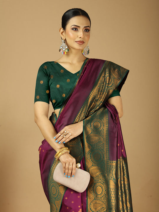Banarasi Silk Saree With Blouse Piece