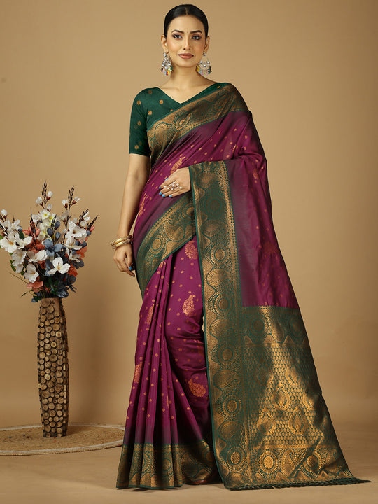 Banarasi Silk Saree With Blouse Piece