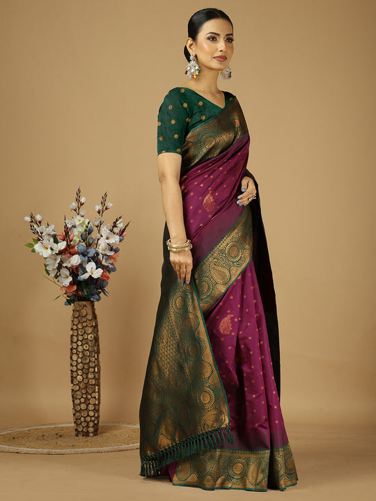 Banarasi Silk Saree With Blouse Piece