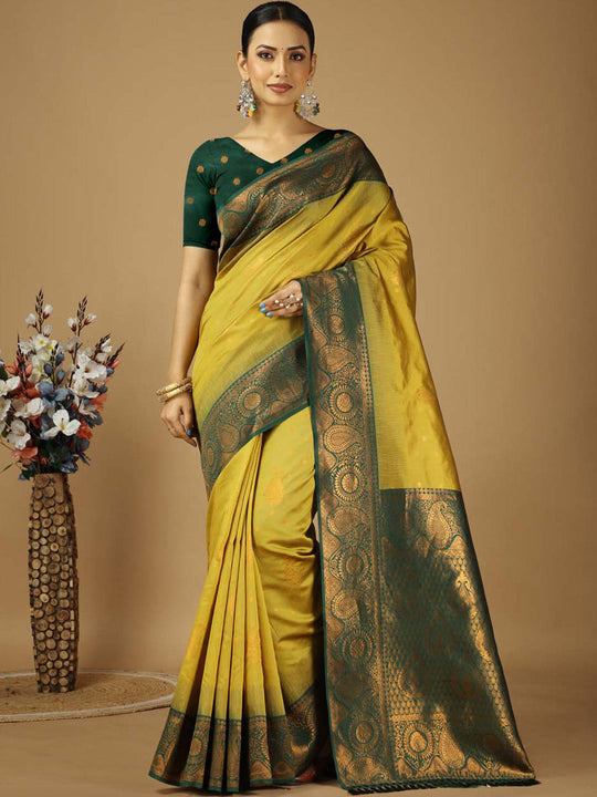 Banarasi Silk Saree With Blouse Piece