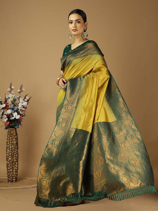 Banarasi Silk Saree With Blouse Piece