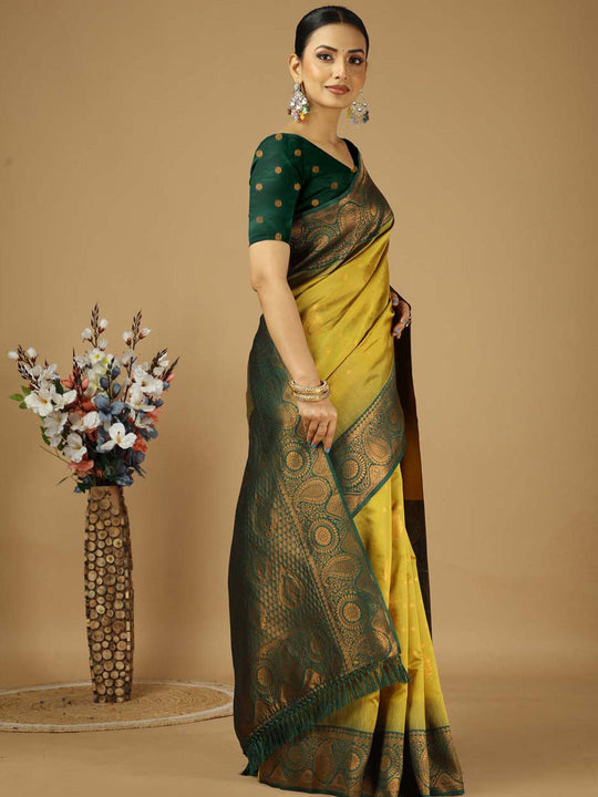 Banarasi Silk Saree With Blouse Piece
