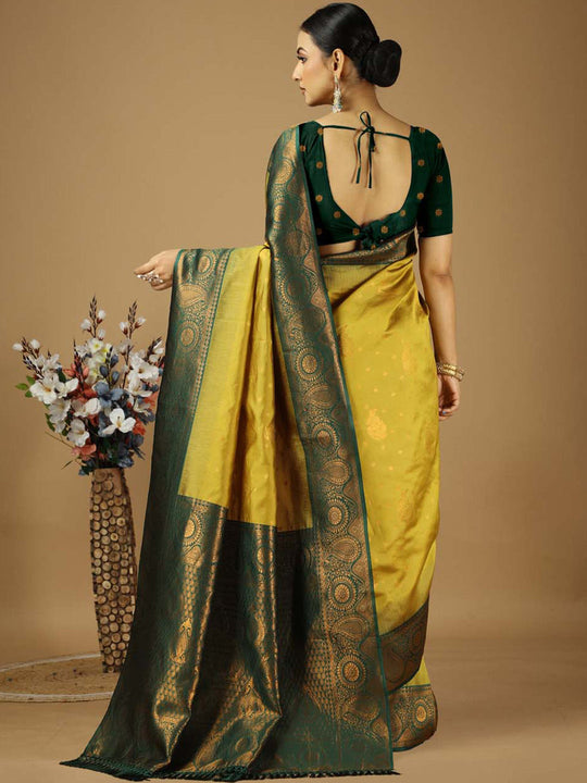Banarasi Silk Saree With Blouse Piece