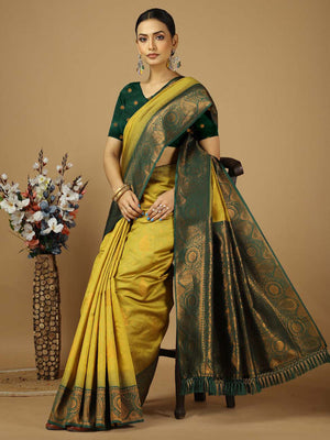Banarasi Silk Saree With Blouse Piece