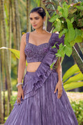 Mauve Fancy Silk Lehenga Set
