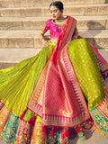 Pink And Green Lehenga Choli