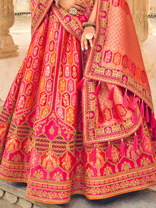 Taffy Red Lehenga Choli