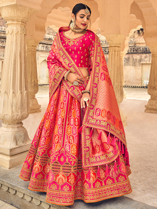 Taffy Red Lehenga Choli