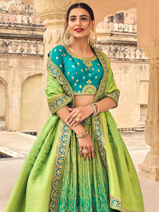 Lime Green Lehenga Choli