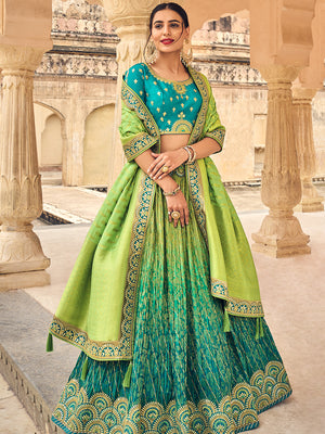 Lime Green Lehenga Choli