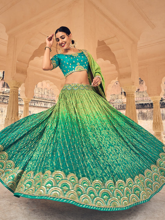 Lime Green Lehenga Choli