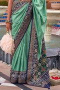 Sage Green Patola Saree