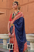 Navy Blue Patola Saree