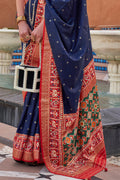 Navy Blue Patola Saree