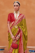 Heena Green Patola Saree