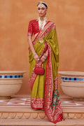 Heena Green Patola Saree