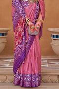 Flamingo Pink Patola Saree