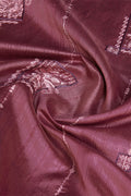 Purple Tussar Silk Saree With Blouse Piece