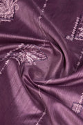 Purple Tussar Silk Saree With Blouse Piece