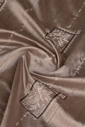 Beige Tussar Silk Saree With Blouse Piece