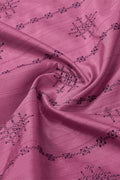 Pink Tussar Silk Saree With Blouse Piece