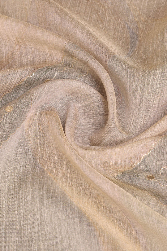 Yellow Linen Silk Saree With Blouse Piece